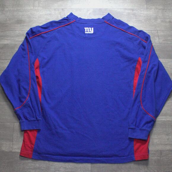 Y2K 06' NFL New York Giants Embroidered V-Neck Shirt Men's XL Rare - Picture 5 of 6
